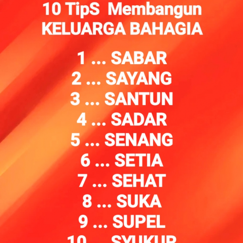 10 TIP'S' KELUARGA BAHAGIA