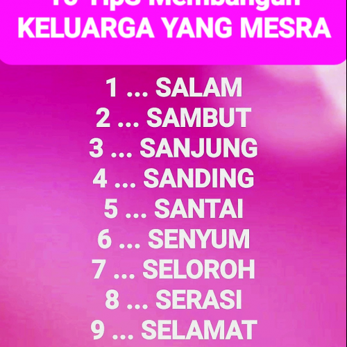 10 TIP'S' KELUARGA YANG MESRA